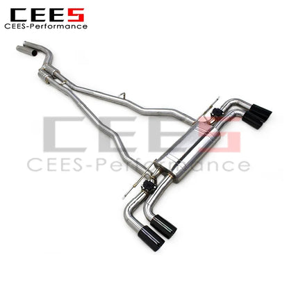 CEES Valvetronic Catback Exhaust for BMW 540/540i G30/G38 3.0T B58 2018-2024 Exhaust Pipe with Carbon Fiber Exhaust Tips