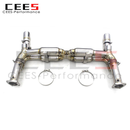 CEES for PORSCHE 911 997.1 TURBO 2004-2012 Titanium Alloy Performance Valvetronic Exhaust Pipe Muffler Vacuum Valve Exhaust