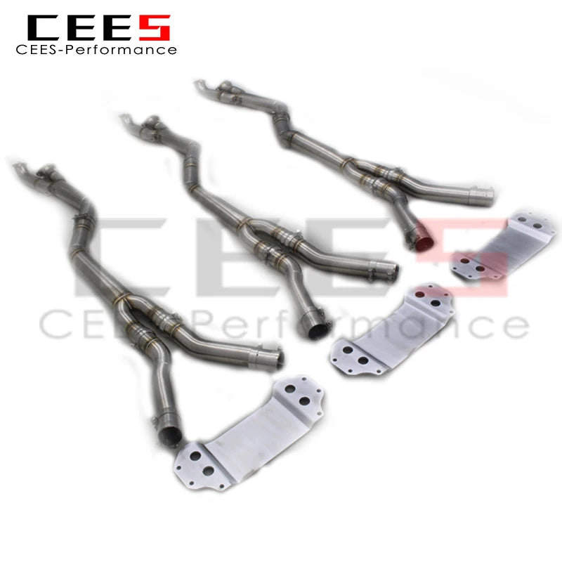 CEES Extended Brace Mid pipe For BMW M3/M4 G80/G82 3.0T 2020-2025 Stainless Steel 304 Exhaust Pipe Car Exhaust System