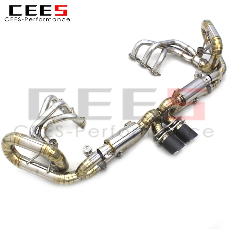 CEES Catback Exhaust Manifold For Porsche 911 991/991.1 GT3 4.0L 2015-2018 Titanium Exhaust Pipe Muffler Escape