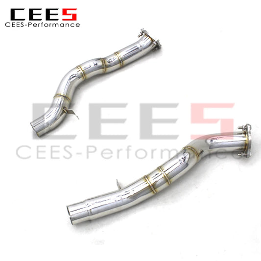 CEES mid pipe Downpipe For PORSCHE Cayenne 958 4.8 2010-2016 upgrade High quality exhaust pipes