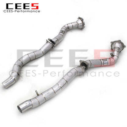 CEES High Performance Catless downpipe Exhaust Pipe For Porsche Cayenne 957 2006-2010 Stainless Steel Exhaust Downpipe