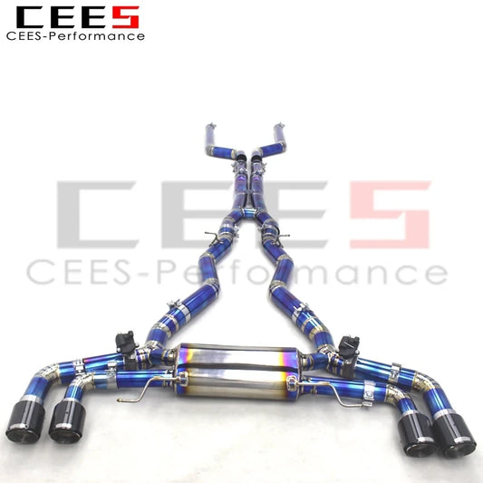 cees Catback Exhaust Pipes For BMW M8 F91/F92/F93 4.4T 2019-2023 Valvetronic Muffler X Pipe Modify Sound car exhaust tips System Stainless steel/Titanium