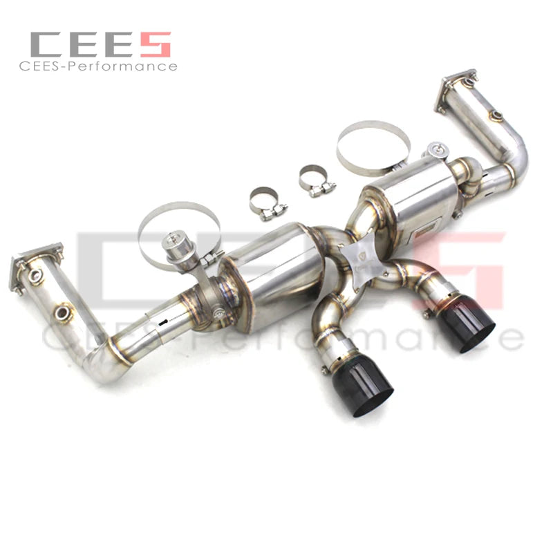 CEES Catback Exhaust System For Porsche 911 991.2 GTS 2011- Stainless Steel Exhaust manifold Downpipe Exhaust Pipe