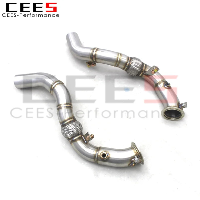 cees Downpipe Pipes for BMW X5M/X6M F85/F86 4.4T 2015-2019 Racing Car Exhaust System Stainless Steel Exhaust Pipe Assembly