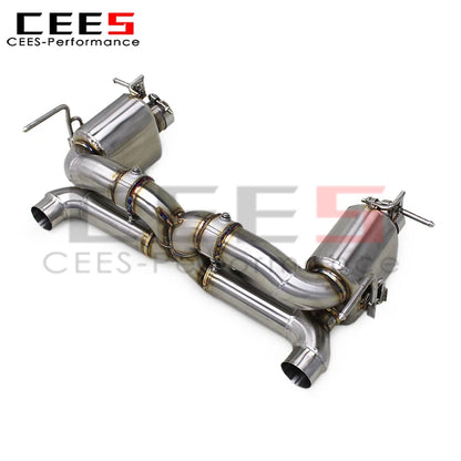 cees SUS304 Valvetronic Catback Exhaust System for Ferrari 488 V8 3.9T 2015-2019 Valved Muffler Exhaust Pipe with Remote Control