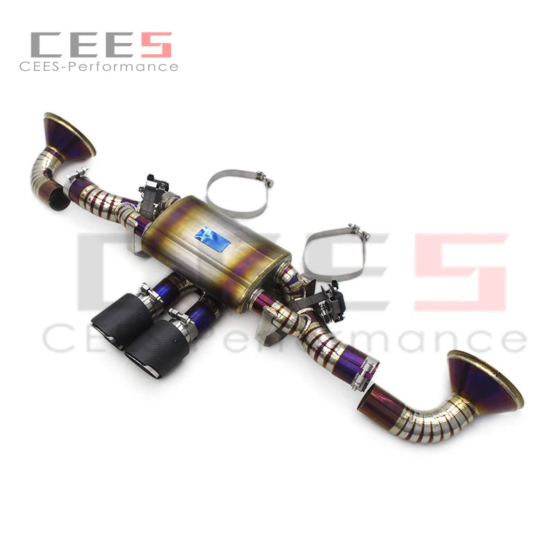 CEES high Performance Racing Titanium Catback Exhaust System For Porsche 911 992 GT3 4.0 2017-2023 with remote control Exhaust