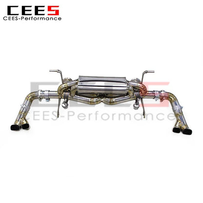 CEES Valvetronic Exhaust Mufflers for Audi R8 V10 5.2 2017-2019 Titanium Exhauster Valved Catback Exhaust