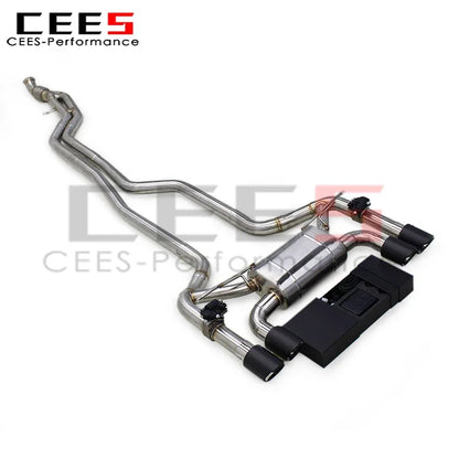 CEES Stainless Steel Tuning Catback Exhaust Pipes for BMW M2 F87 3.0T 2014-2018 Car Escape Exhaust Pipe Muffler System Assembly