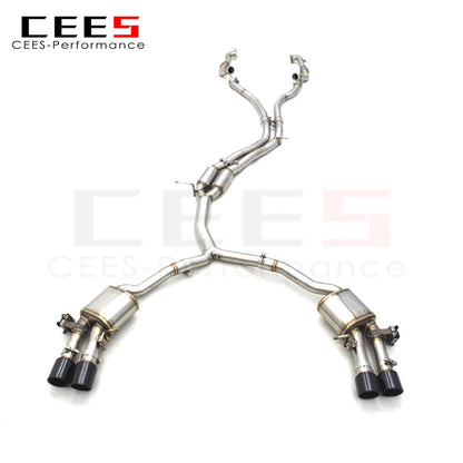 CEES Catback Exhaust System Stainless Steel Valvetronic Exhaust Pipe For Audi S4/S5 B9 3.0T 2019-2023