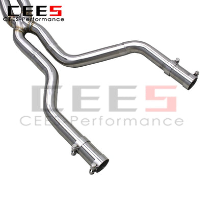 cees Valved Catback Muffler for PORSCHE Cayenne 958 V8 4.8 2010-2016 Tuning Active Sound X Pipe SUS304 Muffler Exhaust System