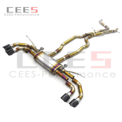 CEES Performance Titanium Full set Valvetronic Catback Exhaust System For Porsche Cayenne 957 3.6/4.8T 2006-2010Exhaust Downpipe