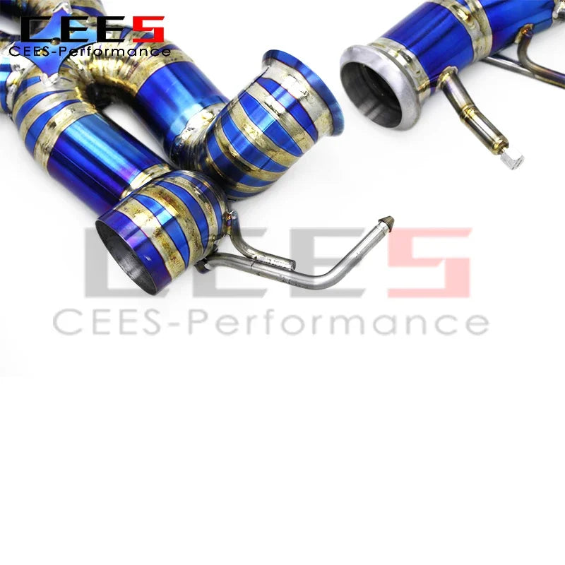 CEES  Titanium Catback Sport Straight Exhaust System for Ferrari SF90 3.9T V8 2019-2023 Racing Exhaust Pipe