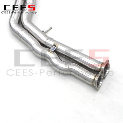 cees Exhaust 2.75" H Pipe 63mm Isometric Midpipe for BMW M2C M2 Competition F87 S55 3.0 2020-2024 SUS304 Tubes Resonated Exhaust