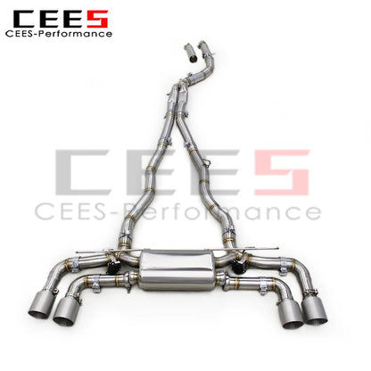 cees Valvetronic Exhaust Muffler for BMW 540 540i G30 G38 3.0T B58 2018-2023 Stainless Steel Exhaust Catback with Remote Control