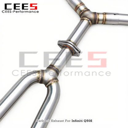 Infiniti Q50S 3.7L Stainless Steel Valved Sport Exhaust System