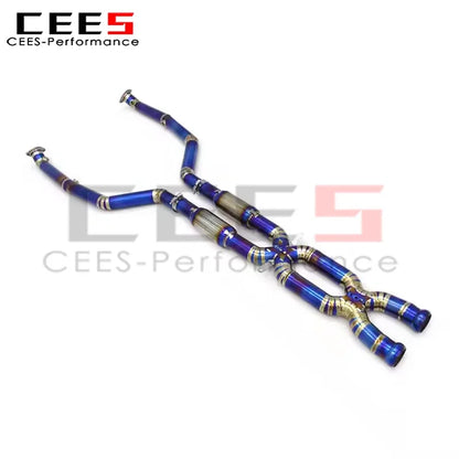 cees for BMW M3 E90/E92/E93 4.0L 2007-2013 Car Exhaust X Mid-pipe Titanium/Stainless Steel Exhaust Pipe Muffler Mid Pipe System