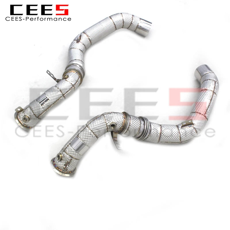 CEES Catless Exhaust Downpipe For BMW M5 F90 4.4T 2018-2023 Stainless Steel 304 Downpipe High Performance Exhaust System