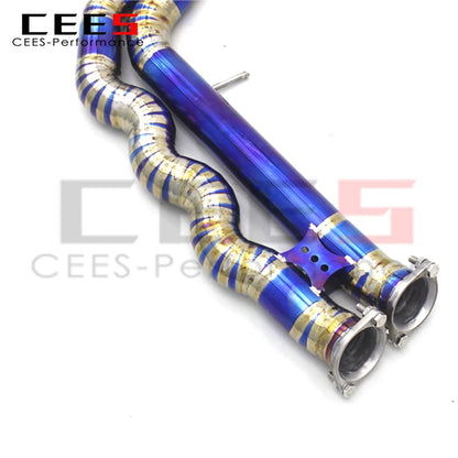 CEES Customization Exhaust Pipe Titanium 70mm Pipes Middle pipe For BMW M3/M4 F80/F82 3.0T 2015-2019 Car Exhaust System