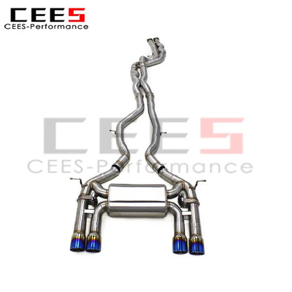 cees Valvetronic Catback System for BMW M3/M4 F80/F82 3.0T 2014-2019 Equal Length Mid Pipe Stainless Steel Muffler Exhaust Pipes