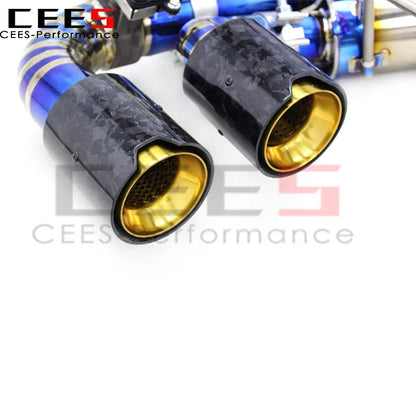 cees Full Exhaust System For Chevrolet CORVETTE C8 2019-2023 3inch Pipe Straight Downpipe Valvetronic Muffler Catback Race Sport