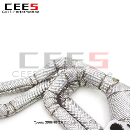 cees Stainless Steel Exhaust Manifold Header for Toyota GR86/86 2.0 2022-2023 Front Pipe S Pipe Downpipe with Catalyst System