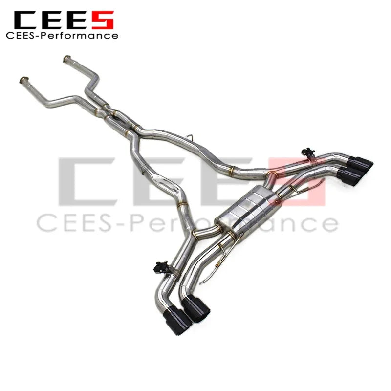 CEES Valvetronic Exhaust Mufflers Accessories for BMW X5M X6M F95 F96 4.4TT 2020-2024 Stainless Steel Exhaust System  Pipe