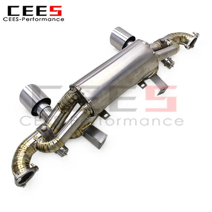 CEES Titanium Catback Exhaust System for Porsche 718 Cayman GT4 RS 4.0L 2022-2025 Racing Exhaust Pipe Muffler Escape