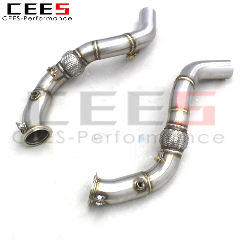 cees Downpipe Pipes for BMW X5M/X6M F85/F86 4.4T 2015-2019 Racing Car Exhaust System Stainless Steel Exhaust Pipe Assembly