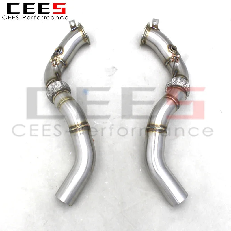 cees Downpipe Pipes for BMW X5M/X6M F85/F86 4.4T 2015-2019 Racing Car Exhaust System Stainless Steel Exhaust Pipe Assembly