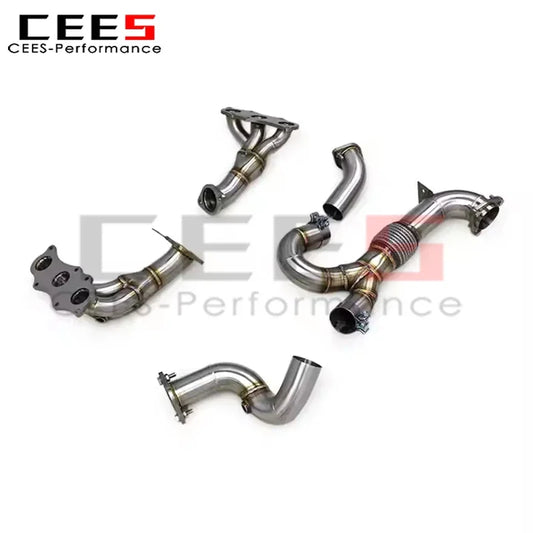 cees Exhaust Header Auto Parts Y Pipes for Lotus EMIRA 3.5 V6 2021-2022 SS304 Stainless Steel Sport Exhaust Pipe Manifold System