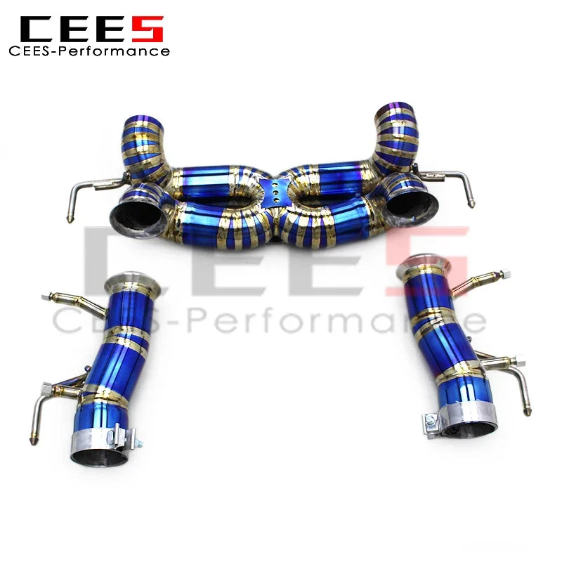 CEES  Titanium Catback Sport Straight Exhaust System for Ferrari SF90 3.9T V8 2019-2023 Racing Exhaust Pipe