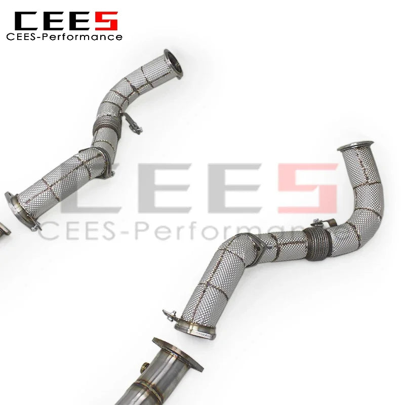 CEES Full Set Exhaust Pipes Downpipe for BMW X5M F95/X6M F96 4.4TT 2024 SUS304 Exhaust Muffler Escape Car Exhaust System