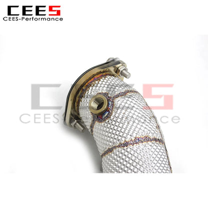 CEES With Free Flow Tube Exhaust Downpipe Header For Nissan GTR/GT-R 3.8TT 2008-2023 Sport downpipe Exhaust system