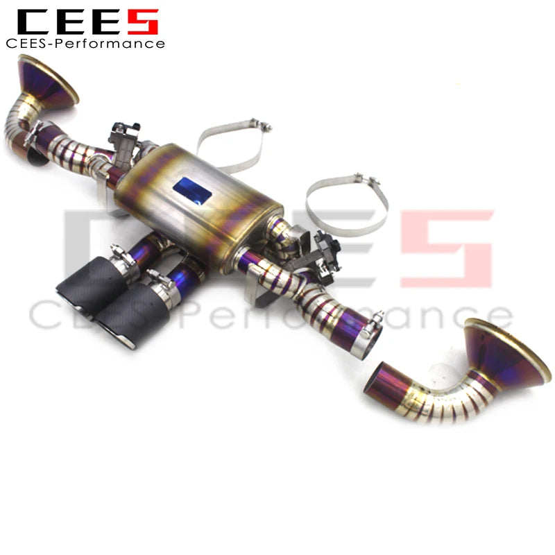 CEES Catback Exhaust Downpipe For Porsche 911 992 3.0T 2020-2023  valved Exhaust Pipe Muffler Titanium alloy Exhaust Systems