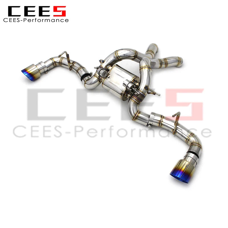cees Titanium Catback Catalyst Downpipe for McLaren 570S/570GT 3.8T 2015-2019 Supersport Valved Axle Back Heat Shield Header