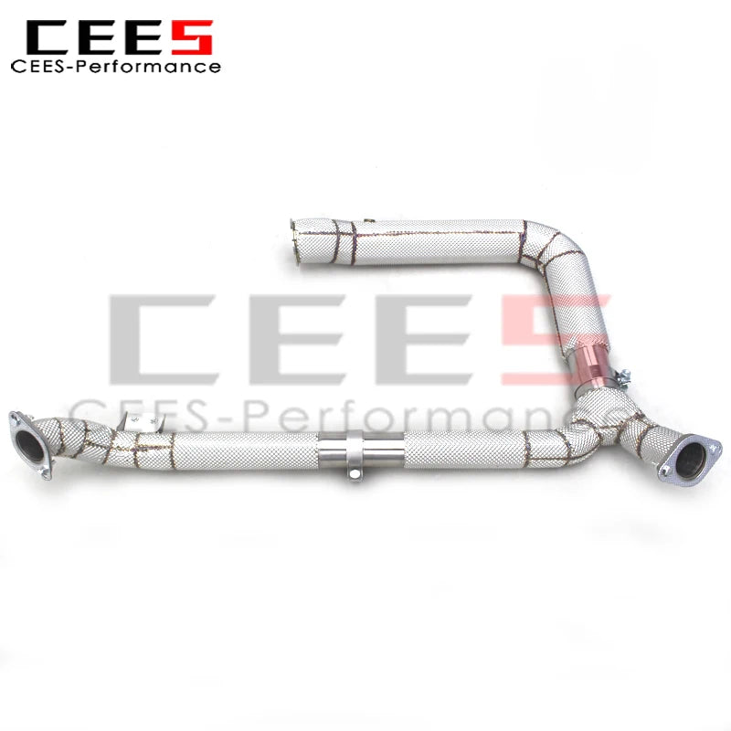 CEES Hot Selling SUS304 Exhaust Downpipe for PORSCHE 718 2.0T 2016-2023 Boxster/Cayman Free Flow Pipe