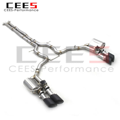 T304 Catback Exhaust System For Porsche Panamera Turbo S E-Hybrid 4.0TT 2018- Titanium Exhaust Pipe Muffler Escape