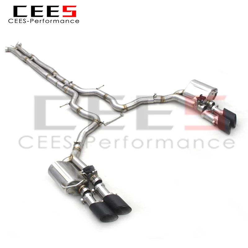 T304 Catback Exhaust System For Porsche Panamera Turbo S E-Hybrid 4.0TT 2018- Titanium Exhaust Pipe Muffler Escape