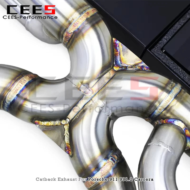 cees Vacuum Valve Catback Exhaust System for Porsche 911 991 991.2 Carrera 3.0T 2016-2018 Upgrades GT3 Engine Exhaust Manifold