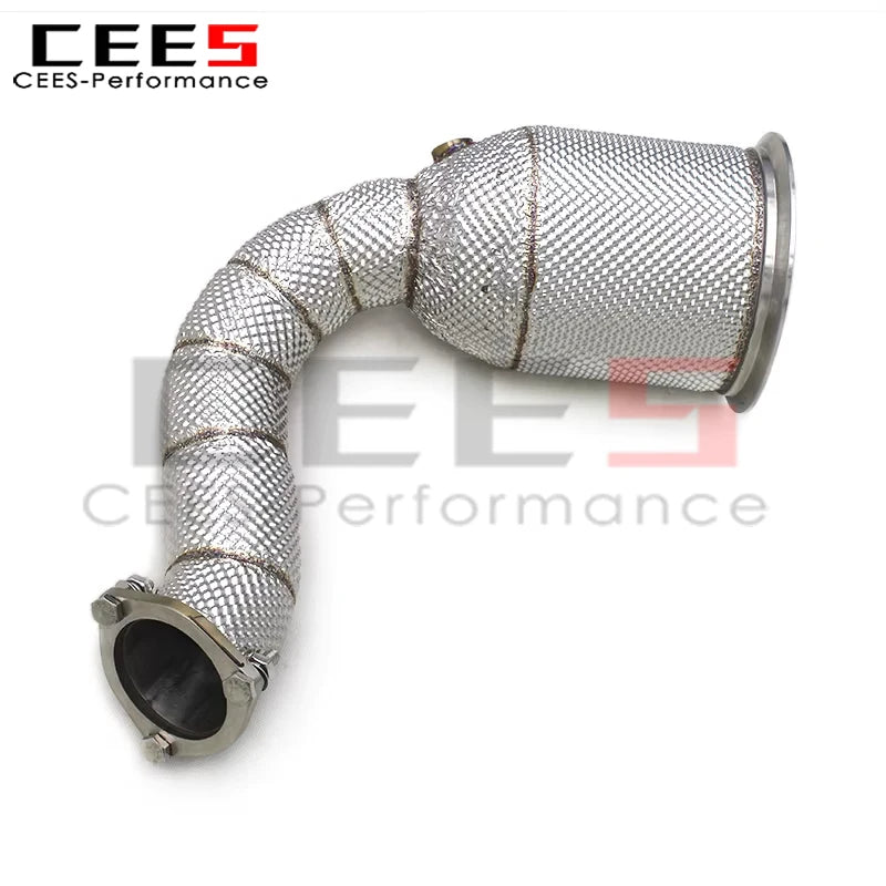 cees Performance Exhaust Downpipe for Porsche Cayenne COUPE 3.0T 2017-2020 Stainless Steel Racing Exhaust Pipe System Assembly