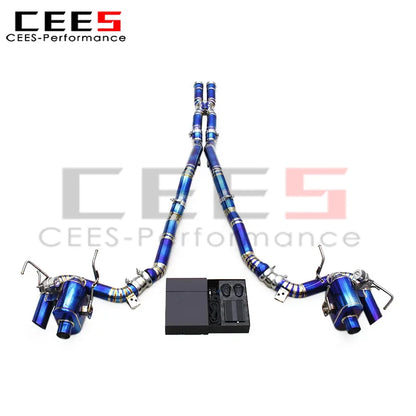 cees Catback Exhaust Downpipe Escape for Ferrari 812 Superfast 6.5L V12 2017-2023 Titanium Exhaust System Free Flow Pipe Muffler