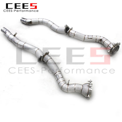 CEES High Performance Catless downpipe Exhaust Pipe For Porsche Cayenne 957 2006-2010 Stainless Steel Exhaust Downpipe