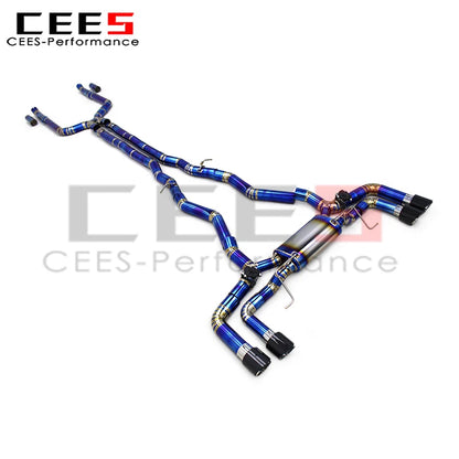 cees Catback Exhaust Pipes System for BMW M850/M850i 4.4TT G14/G15/G16 Alpina B8 2020-2023 Titanium Escape Exhaust Pipe Muffler