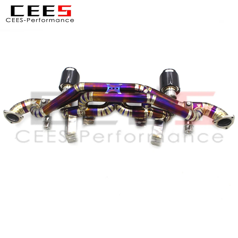 CEES Catback Exhaust System For Porsche 718 Cayman GT4 RS 4.0L 2019-2023 Titanium Exhaust Pipe Muffler Escape