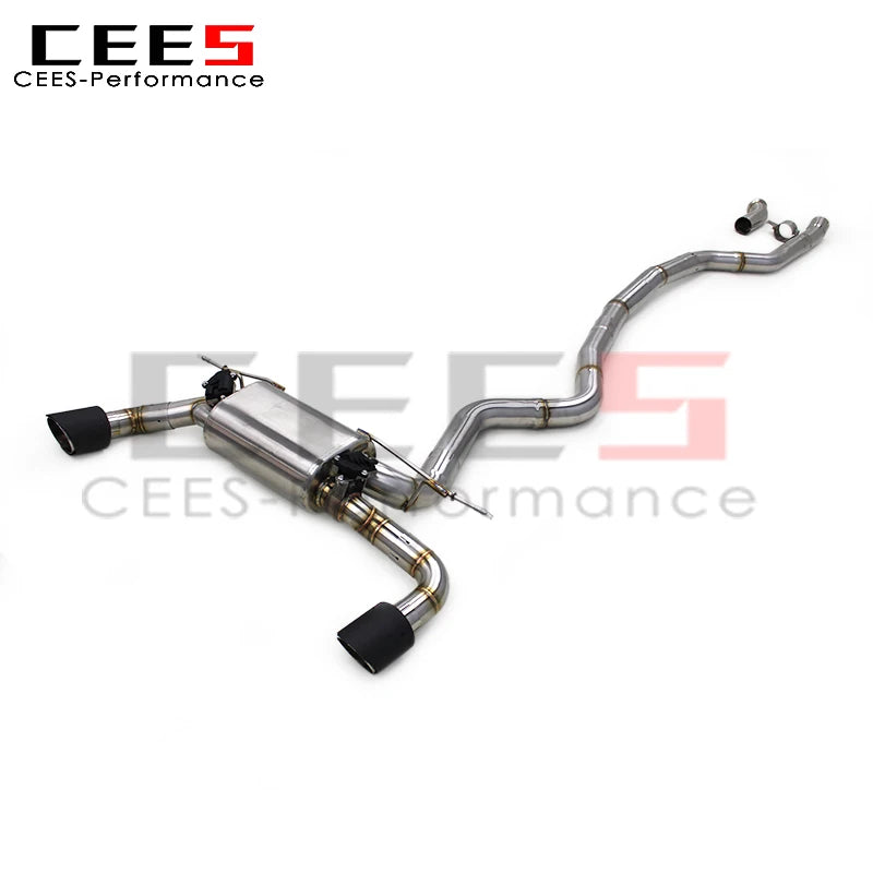 CEES Stainless Steel Valve Catback System For BMW M240/M240i F22/G42 3.0T 2017-2024 Exhaust Pipe Muffler With Carbon Fiber Tip