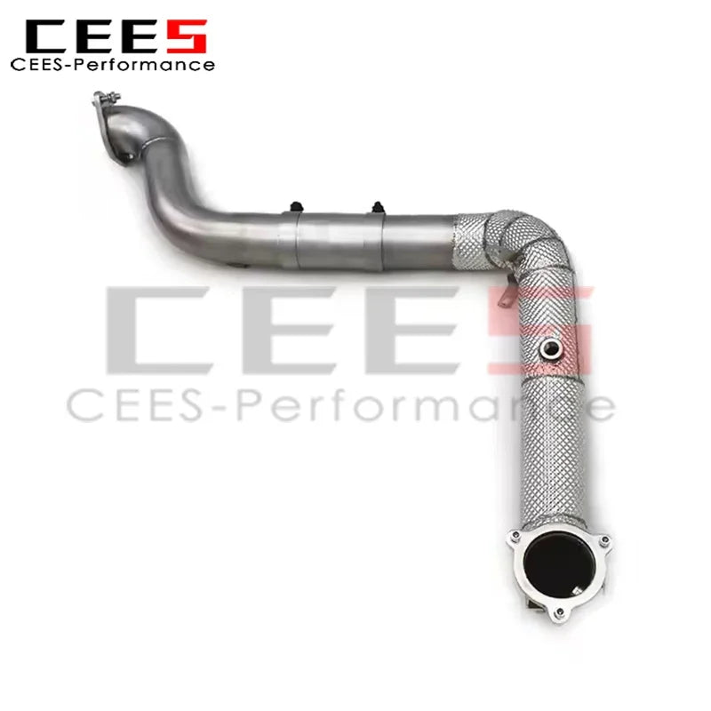 cees Sport Exhaust Downpipe for Mercedes-Benz A35 AMG W177 2.0T 2020-2023 SS304 Stainless Steel Exhaust Pipe Free Flow Downpipe