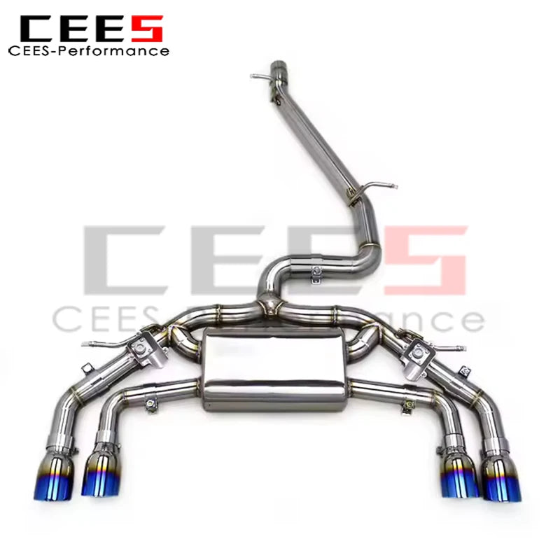 cees Tuning Catback Exhaust for VW GOLF 7/MK7/R/7R 2.0T 2014-2020 Muffler Exhaust System Stainless Steel Escape Exhaust Pipe