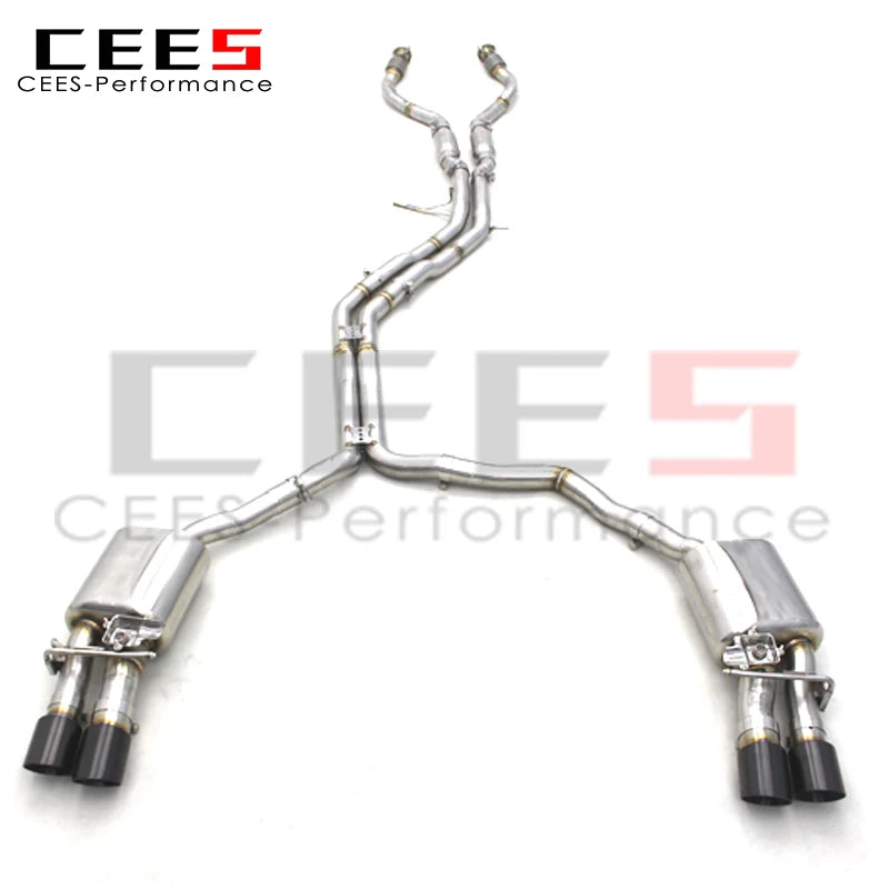 CEES High quality Catback Exhaust pipes For Audi S6/S7 C7 4.0T 2013-2018 Stainless Steel exhaust valve exhaust systems