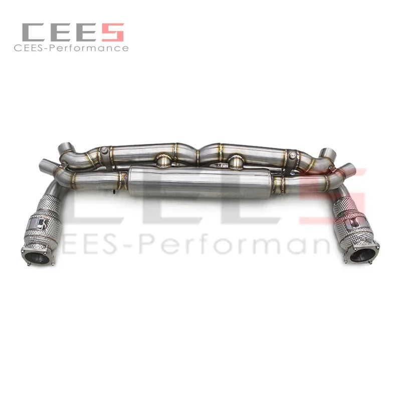 CEES Catback Exhaust System Exhaust Downpipe with catalyst For Porsche 911 991/991.1/991.2 Turbo S 3.8T  Exhaust Pipe Muffler